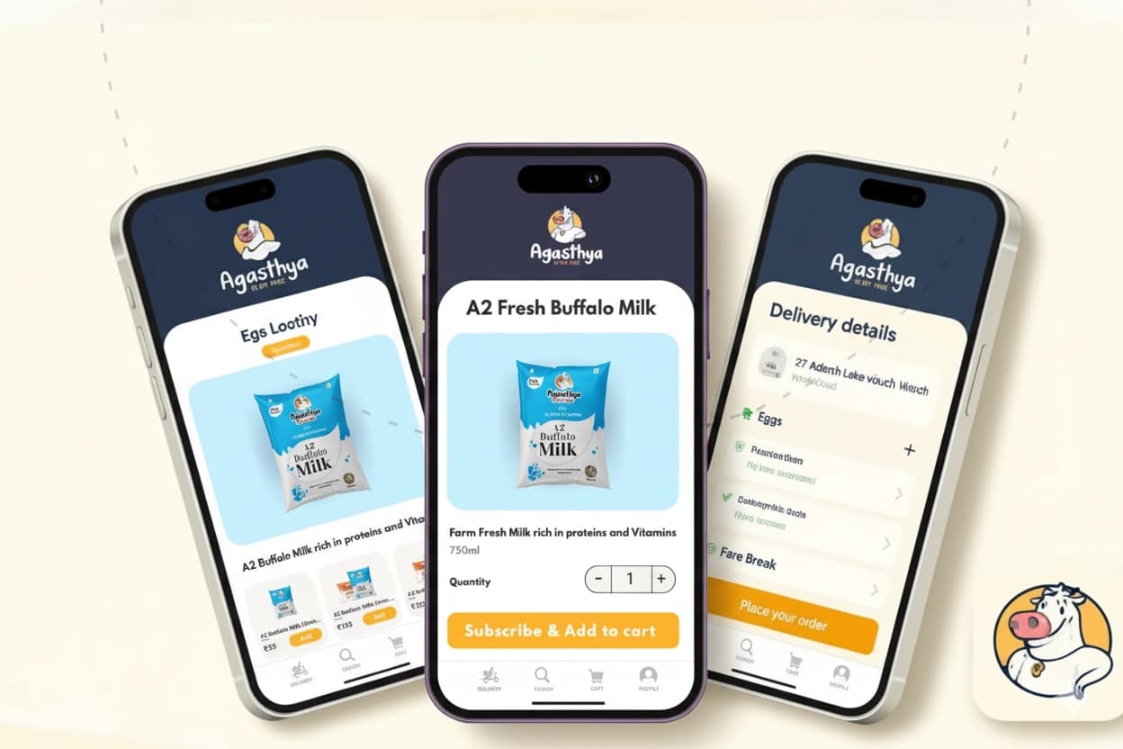 Agasthya Nutro Milk app showcase